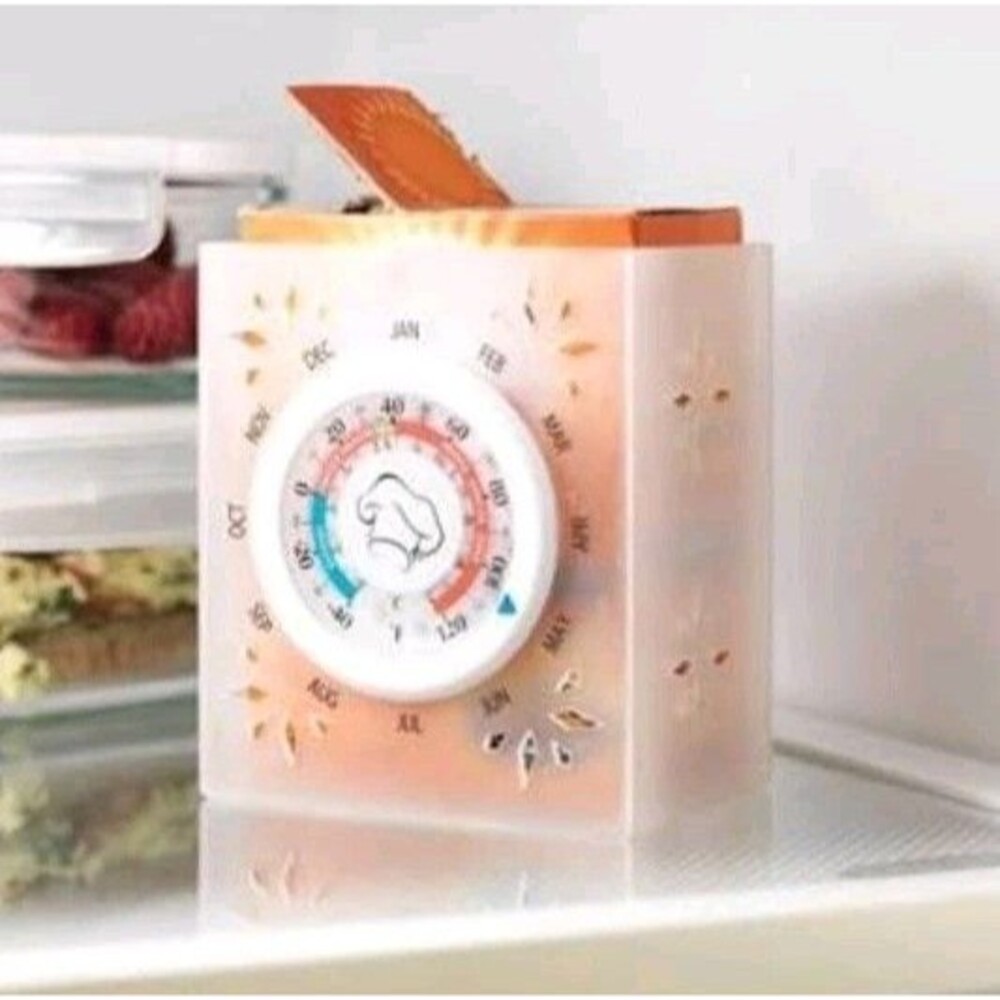 NEW Pampered Chef Baking Soda Holder w/ Thermometer Fridge Use #2329 Retired - Picture 3 of 3